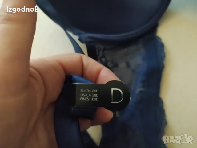 85D Нов луксозен сутиен в тъмно синьо , снимка 5 - Бельо - 47459432