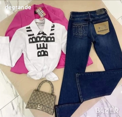 Дамска риза Burberry , снимка 2 - Ризи - 52555076