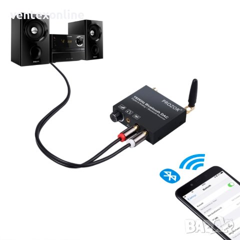 DAC 192kHz Bluetooth цифров към аналогов конвертор, RCA + Гаранция, снимка 7 - Аудиосистеми - 40979948