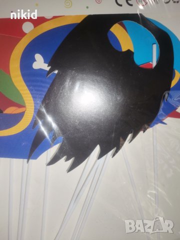 #5 12 бр Пират пиратско парти забавни клечки за фото Props пропс аксесоари за снимки, снимка 3 - Други - 41456359