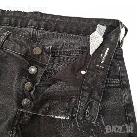 Dsquared 2 Cool Slim LYC Сиви Еластични Дънки Петна от Боя 46 (S) 31х31, снимка 9 - Дънки - 39098357