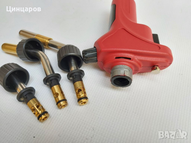 Горелка газова с 3бр.човки,газов флакон с темп.3000 градус целзий-подгряване,спояване,топене метал, снимка 5 - Други машини и части - 36278249