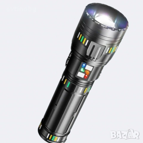 Фенер COBA CB-W518 с LED акумулаторна батерия и обхват 3 км, снимка 2 - Прожектори - 53785696