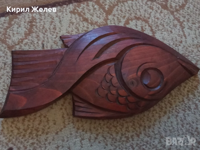 Риба дърворезба 51304, снимка 8 - Антикварни и старинни предмети - 51753877