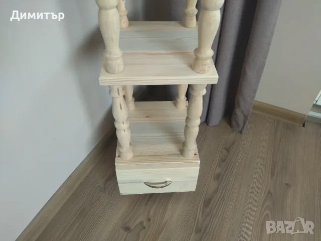 Ръчно изработена етажерка с чекмедже !!!, снимка 5 - Етажерки - 56039277