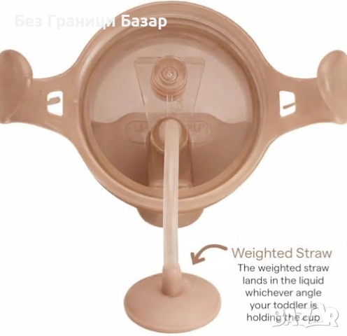 Нова Тренировъчна чаша за деца утежнена сламка 296 мл Munchkin с куче, снимка 2 - Други - 53685717