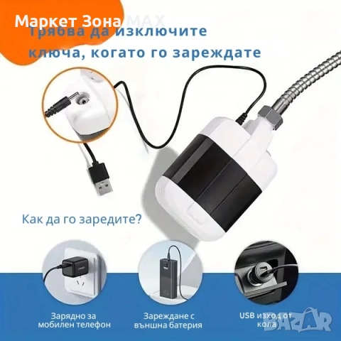 Универсален Преносим душ HYDROPORT - Дължина на маркуча: 1,5 м. , снимка 4 - Други стоки за дома - 52860558