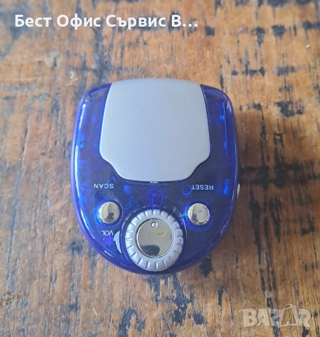 радио малко тъмносиньо със слушалки внос от Италия, снимка 2 - Радиокасетофони, транзистори - 53561077