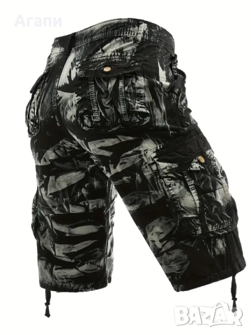 Къси дънкови камуфлажни панталони размер М или № 32 нови, снимка 2 - Къси панталони - 51543068