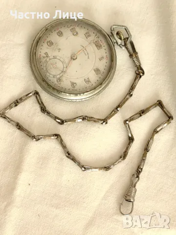 Рядък Швейцарски Джобен Часовник 15 Rubis Рубина, 1934 г. , снимка 4 - Джобни - 47314111