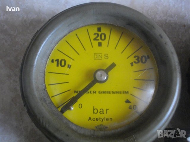 Оригинален Профи Редуцир Вентил За Ацетилен-За Оксижен-Немски-С Клапан/Скоба-MESSER GRIESHEIM, снимка 4 - Други инструменти - 41441519