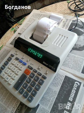 IBICO 1272E НАСТОЛЕН КАЛКУЛАТОР С ДИСПЛЕЙ И ПРИНТЕР 12 РАЗРЯДА НА ЕКРАНА КАТО НОВ, снимка 6 - Други - 41650960