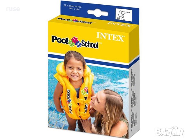 НОВИ! Детска надуваема жилетка Intex Pool School 18-30кг. 3-6г., снимка 2 - Водни спортове - 39882462