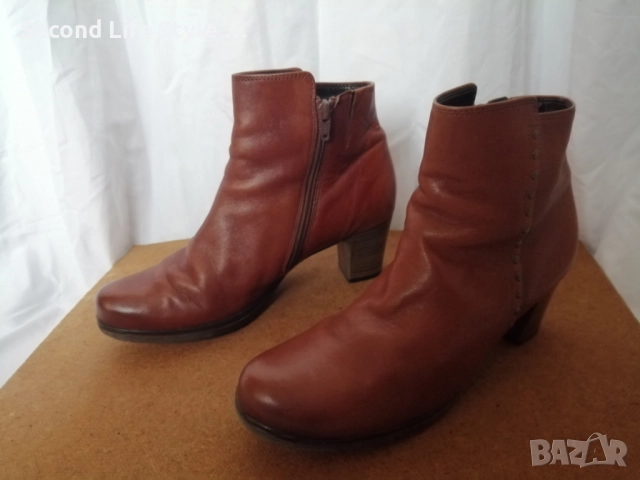 № 40 Gabor дамски боти естествена кожа в кафяв цвят, снимка 5 - Дамски боти - 52921137