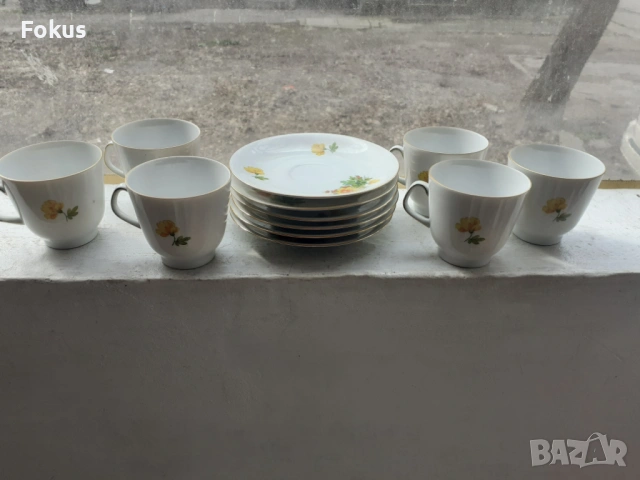 Немски порцелан Bavaria маркировка сервиз за чай 12 части, снимка 2 - Антикварни и старинни предмети - 53431746