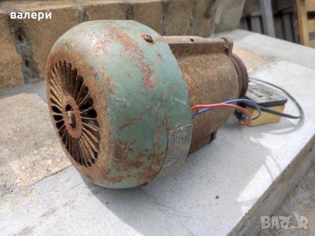 монофазен електромотор, работещ перфектно, снимка 2 - Електродвигатели - 53847192