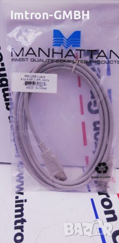 Manhattan 1.8m MH USB Cable USB кабел 1,8 м Cable, USB to USB 