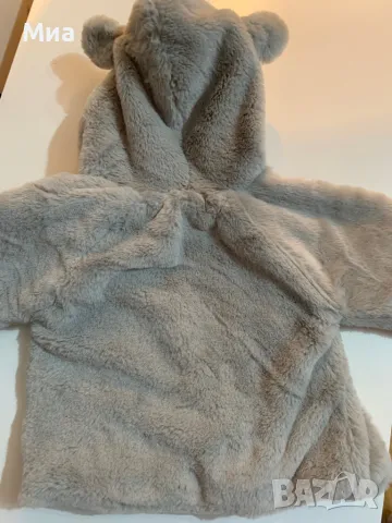 Бебешко палтенце с космест ефект и качулка мече , снимка 8 - Бебешки якета и елеци - 47782686
