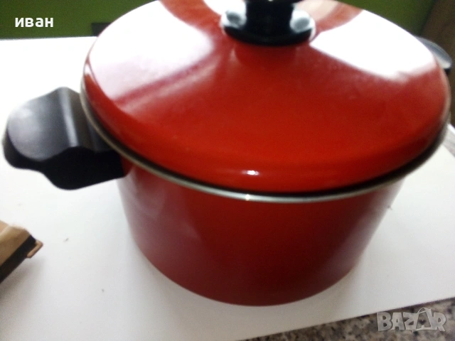 Тенджера емайлирана,тефлонирана произведен в ПГИ "Одесос" Варна, снимка 9 - Колекции - 53085746