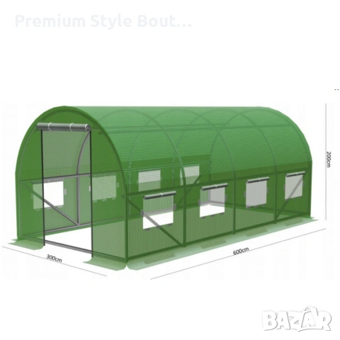 Градиснка оранжерия със стабилна конструкция - перфектен микроклимат за вашите растения - 6 х 3 х 2м, снимка 8 - Други стоки за дома - 53614582