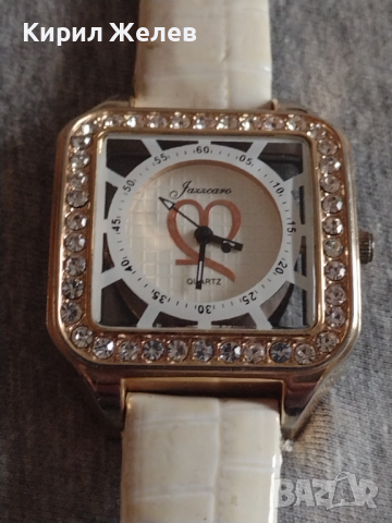 Луксозен дамски часовник с кристали Сваровски JAZZCARO QUARTZ WATER RESIST - 21787, снимка 8 - Дамски - 36229042