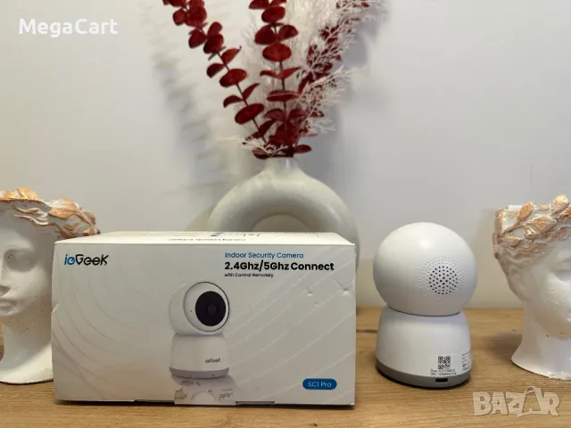 Смарт WiFi камера ioGeek SCI Pro – 2.4GHz / 5GHz | Нощно виждане | Дистанционен контрол, снимка 4 - Камери - 49824050