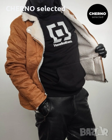 Мъжко шерпа яке тип байкър SAINT MORTA Renegade Faux Suede Sherpa Biker – размер L – Отлично състоян, снимка 12 - Якета - 53623447