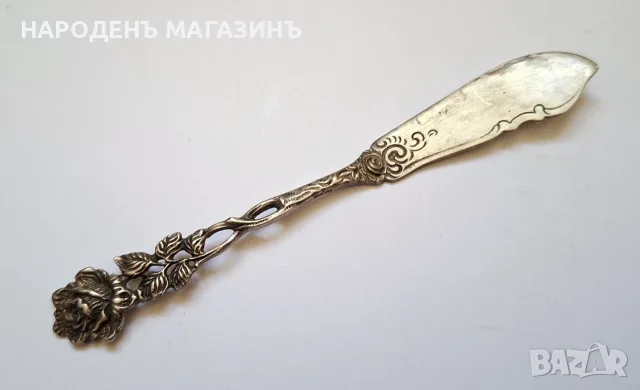 Немски нож сребърно ножче за масло сребро проба 835 сервиз прибори прибор  , снимка 4 - Други ценни предмети - 56009839