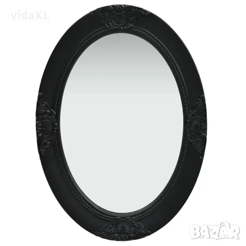 vidaXL Стенно огледало, бароков стил, 50x70 см, черно, снимка 1 - Огледала - 56146734