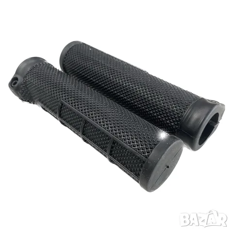Черни дръжки за велосипед с противоплъзгащ захват 22 mm