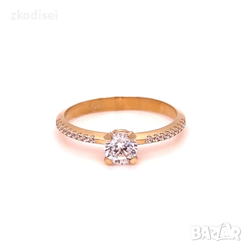 Златен дамски пръстен 1,92гр. размер:55 14кр. проба:585 модел:34473-2