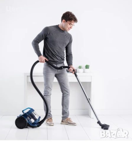 Прахосмукачка без торба Taurus Homeland Cyclone Animal, 800W, капацитет 2l, HEPA филтър, синя, снимка 3 - Прахосмукачки - 50488174