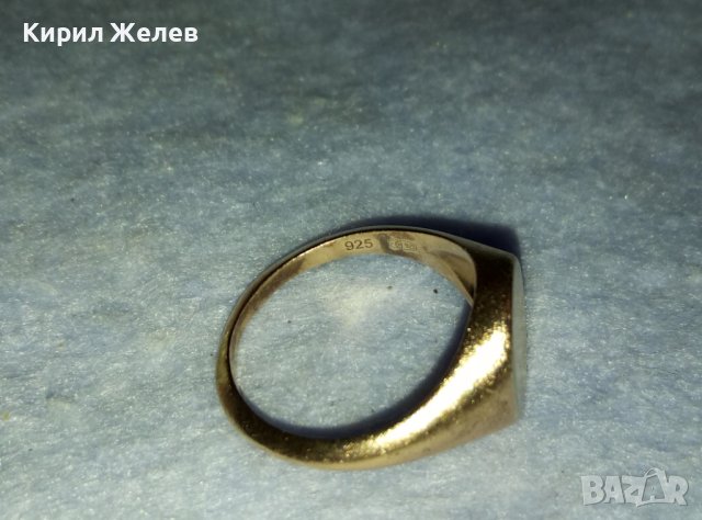 МАРКОВ ПОЗЛАТЕН СРЕБЪРЕН ПРЪСТЕН СРЕБРО 925 ДИЗАЙНЕРСКИ КЛАСИЧЕСКИ СТИЛЕН МОДЕЛ 31178, снимка 10 - Пръстени - 42452976