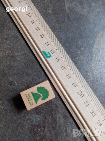 ретро немска дървена линийка с острилка за моливи, снимка 5 - Антикварни и старинни предмети - 44680350