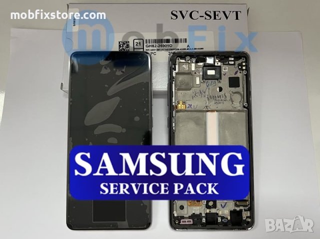 Оригинален дисплей с рамка за Samsung Galaxy A52s, A528B / Service Pack, снимка 1