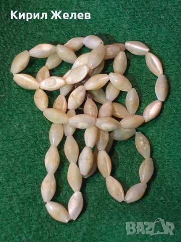 СТАР АРТ ДЕКО СКЪПОЦЕНЕН ГЕРДАН от РЪЧНО ШЛИФОВАН БЯЛ ИВИЧЕСТ АХАТ с ПОСРЕБРЕНА ЗАКОПЧАЛКА 27065, снимка 3 - Антикварни и старинни предмети - 35078554