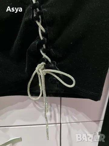 Блуза черно кадифе , снимка 4 - Блузи с дълъг ръкав и пуловери - 49224704