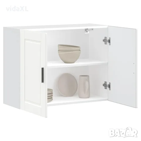 vidaXL Кухненски стенен шкаф Porto, бял, инженерно дърво, снимка 2 - Шкафове - 56148225