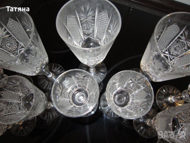 КРИСТАЛНИ ЧАШИ ЗА УИСКИ  ПО 12 БРОЯ КОМПЛЕКТ  ;КРИСТАЛНА СФЕРА -БОХЕМИЯ и др       , снимка 13 - Сервизи - 31542717