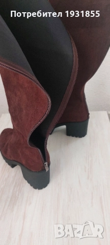 Дамски велурени ботуши , снимка 5 - Дамски ботуши - 52372274