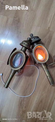 Антични месингови фенери, снимка 3 - Антикварни и старинни предмети - 51607515