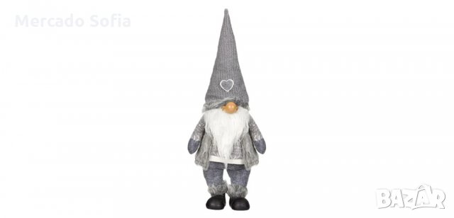 Коледна декоративна фигура, Гном със Сива плетена шапка