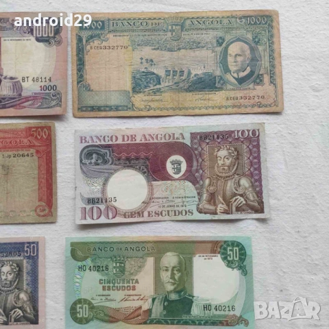 Лот Банкноти от Ангола/Angola-13 броя, снимка 4 - Нумизматика и бонистика - 50498582