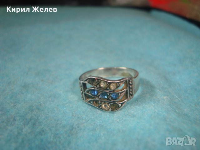СТАР СКЪПОЦЕНЕН СРЕБЪРЕН АРТ НУВО ПРЪСТЕН СРЕБРО СРЕБРО 925 СТАРА ЮВЕЛИРНА ИЗРАБОТКА 25938, снимка 7 - Антикварни и старинни предмети - 35747349