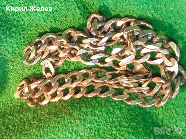 ВНУШИТЕЛЕН СТИЛЕН СРЕБЪРЕН ЛАНЕЦ СРЕБРО 925 ЗДРАВА КЛАСИЧЕСКА ПЛЕТКА 48700