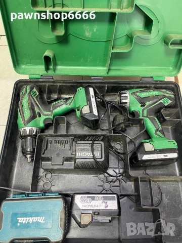 Куфар с два винтоверта Hitachi DS 18DGL, снимка 6 - Куфари с инструменти - 52546151