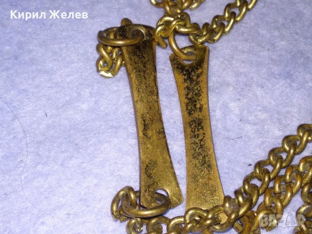 СТАРА МЕДНА с ПОЗЛАТА РЕТРО ВЕРИЖКА КЮСТЕК СИНДЖИР ЛАНЕЦ РЪЧНА ИЗРАБОТКА 17290, снимка 4 - Антикварни и старинни предмети - 41761540