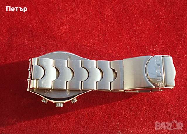ПРОДАВАМ ОРИГИНАЛЕН SWATCH ЧАСОВНИК/IRONY CHRONOGRAPH/ Швейцарски Кварцов Хронограф, снимка 5 - Мъжки - 52708810