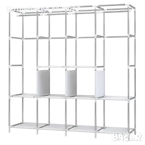 Сгъваем текстилен гардероб XXL 175x45x170cm – просторен, здрав и практичен, снимка 4 - Гардероби - 56090531