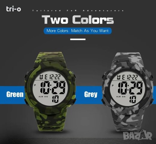 SYNOKE Моден ретро Спортен водоустойчив мъжки часовник Многофункционален, снимка 13 - Мъжки - 44177538